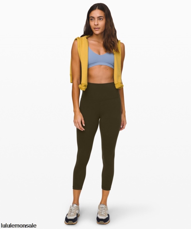 Lululemon Damen DELULU210 | Ausrichten High-rise Crop 23 Dark Olive
